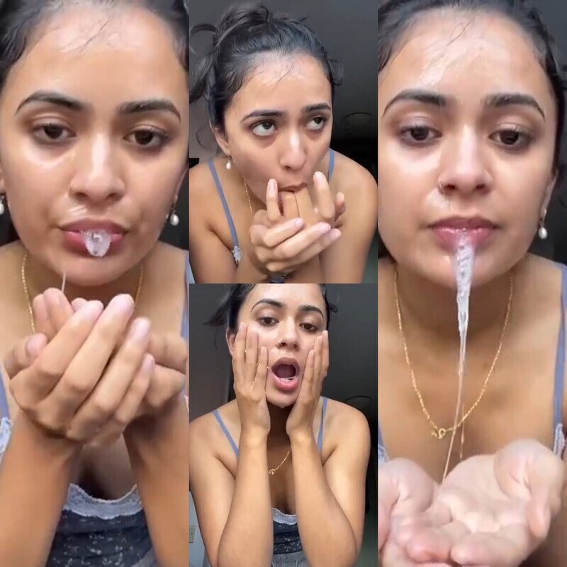 Desi South Indian Very Beautiful Horny Cute Snapchat Naughty Girl Sloppy Spitting On – picture 5