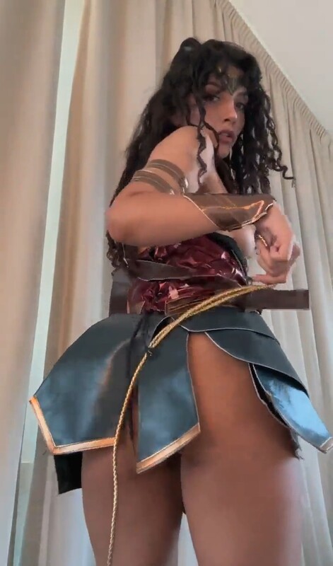 HOT SLIM FIT BROWN NRI MODEL JASMINEX WONDERWOMEN COSPLAY VIDEO FOR HER SPECIALS HOT NTI – picture 12