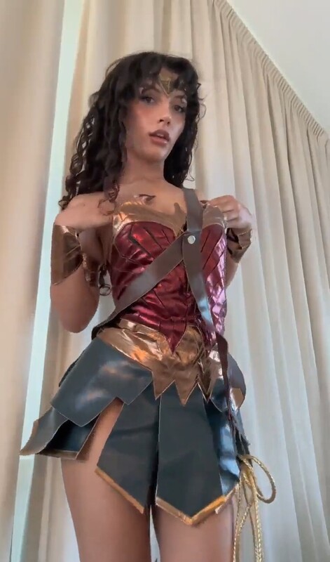 HOT SLIM FIT BROWN NRI MODEL JASMINEX WONDERWOMEN COSPLAY VIDEO FOR HER SPECIALS HOT NTI – picture 5