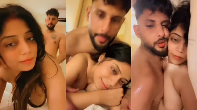 Cute Couple Kissing Full Nude Mirror Selfie & Fucking – video preview